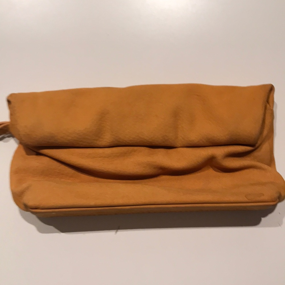 Suede clutch